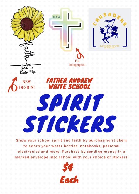 Spirit Stickers – Father Andrew White, S.J. School