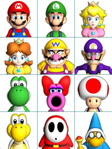 Wii - Mario Party 9 - Character Portraits - The Spriters Resource