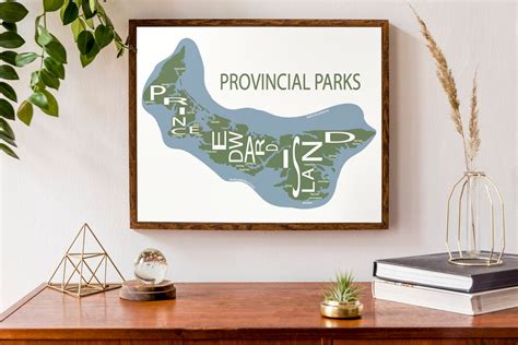 Typographic Map of Provincial Parks in Nova Scotia Nova - Etsy