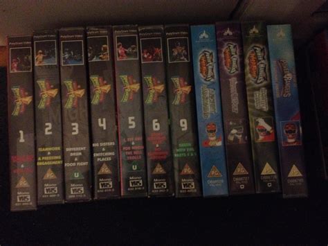 All my Power Rangers VHS tapes. I didn't get to collect MMPR Volume 7 ...