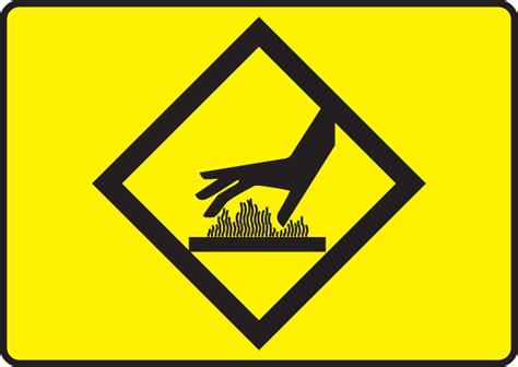 Hot Surfaces (Pictogram) Safety Sign MEQM519