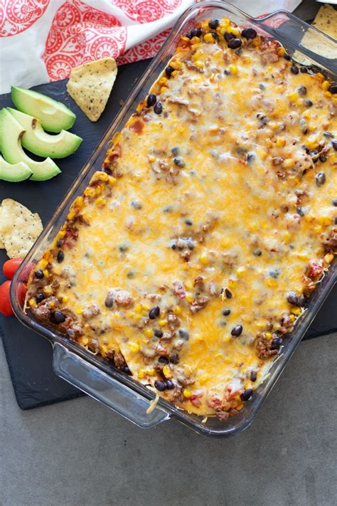 Beef And Bean Enchilada Casserole With Flour Tortillas - Beef Poster