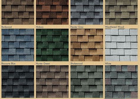 Timberline Shingles Colors Chart – Warehouse of Ideas