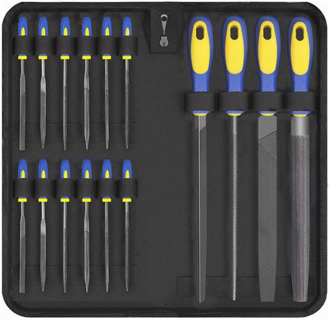 KALIM 16PCS File Set, Premium Carbon Steel File Set with Carry Case, 8 ...