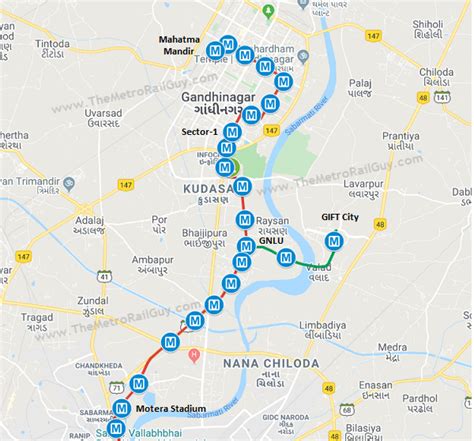 Metro Route Map Ahmedabad - United States Map States District