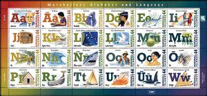 Stamp: Marshallese Alphabet (Marshall Islands(Marshallese Alphabet) Mi ...