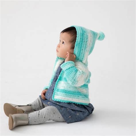 Baby Hooded Cardigan Crochet Pattern - KnitCraft