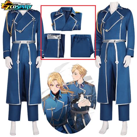 Edward Elric Cosplay Anime Fullmetal Alchemist Cosplay Costume Men Roy ...