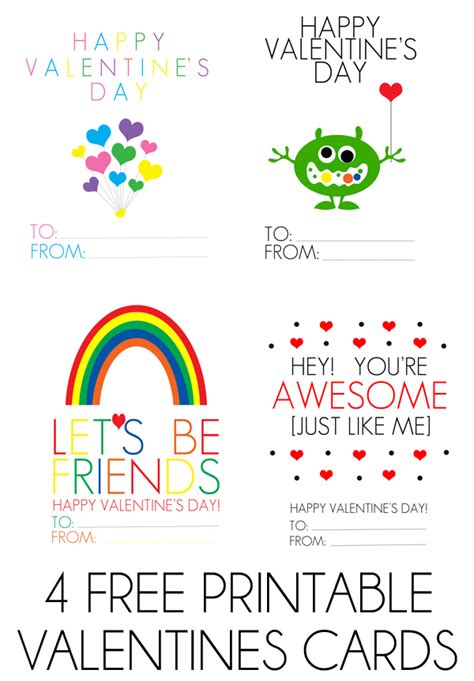 FREE printable Valentines Day Cards