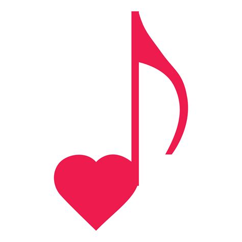 Musical note heart shape 18733404 Vector Art at Vecteezy