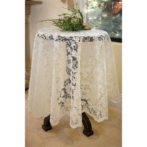 Tablecloth Lace Round Ivory 60 inches - Walmart.com - Walmart.com