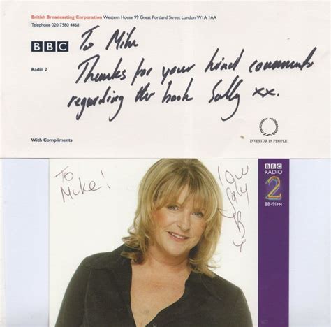 Sally Boazman BBC Radio 2 Presenter Hand Signed Photo & More | Topics ...