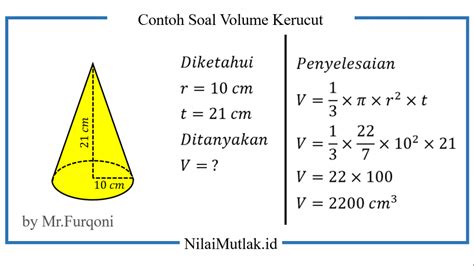 Rumus Kerucut Luas Volume Dan Contoh Soal Nekopencil Riset - Riset