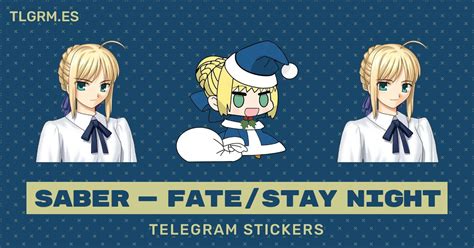 Pack de stickers para Telegram «Saber — Fate/stay night»