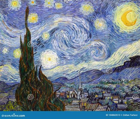 The Starry Night By Vincent Van Gogh At MOMA Editorial Photo ...