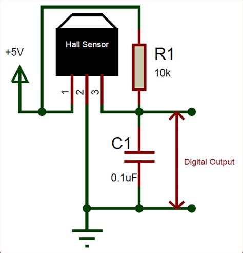 Circuit using A3144 Hall effect Sensor | Hall effect, Sensor ...