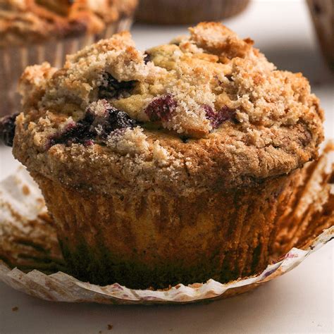 Jumbo Peach Blueberry Muffins Recipe | Tartistry .com