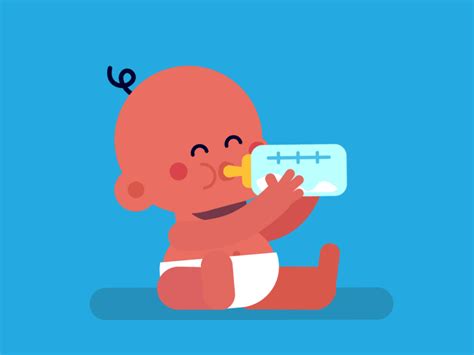 Baby Drinking Bottle | Motion design animation, Animated love images ...