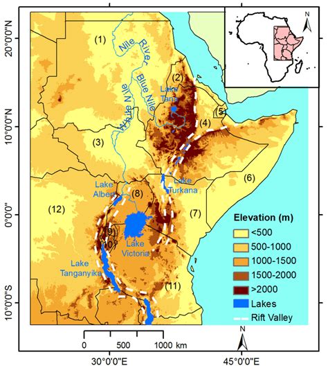 Eastern Rift Valley Map