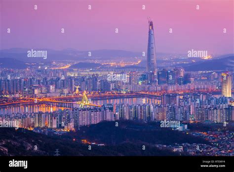 Korea landmark in Seoul city and downtown skyline and skyscraper at ...