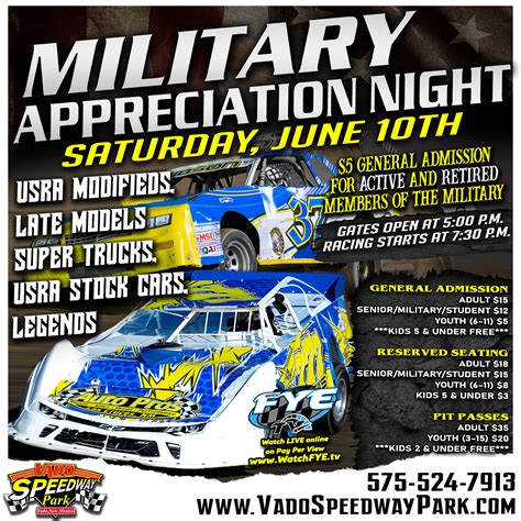 Military Appreciation Night - Vado Speedway Park