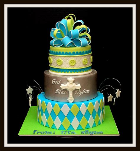 Another Version Of A Previous Design For Christening Cake - CakeCentral.com