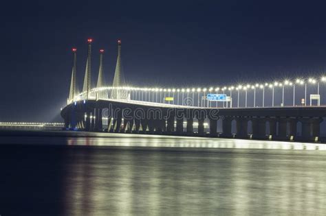 Night View of 2nd Penang Bridge, George Town Penang Stock Photo - Image ...