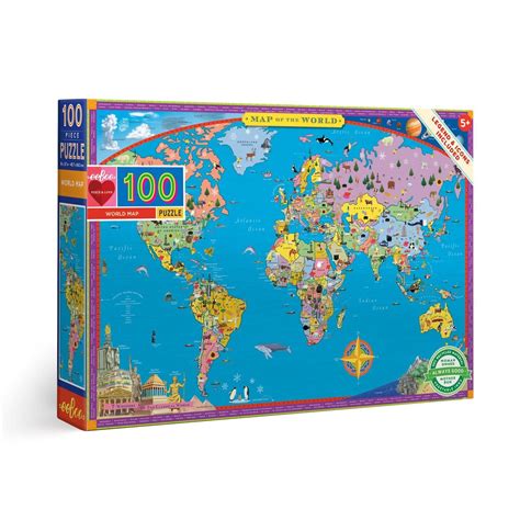 World Map Puzzle (100 Piece Jigsaw) - Linden Tree Books