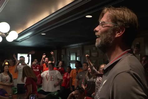 Watch Jurgen Klopp surprise Jamie Webster and sing 'Allez, Allez, Allez ...