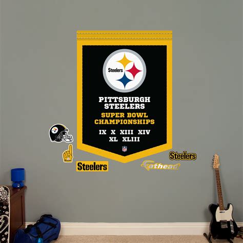 Pittsburgh Steelers: Super Bowl Champions Banner - Giant NFL Removable ...