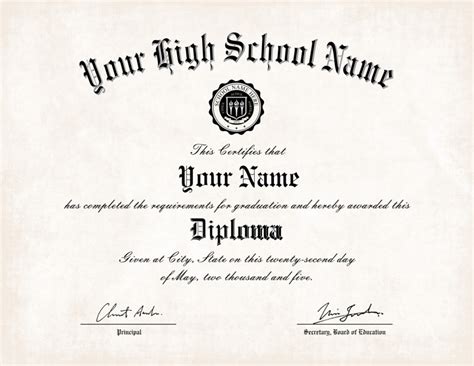 Free Diploma Templates Downloads High School | Master Template