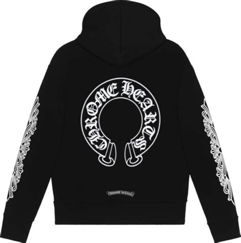 Chrome Hearts Black Horseshoe & Floral Hoodie | INC STYLE