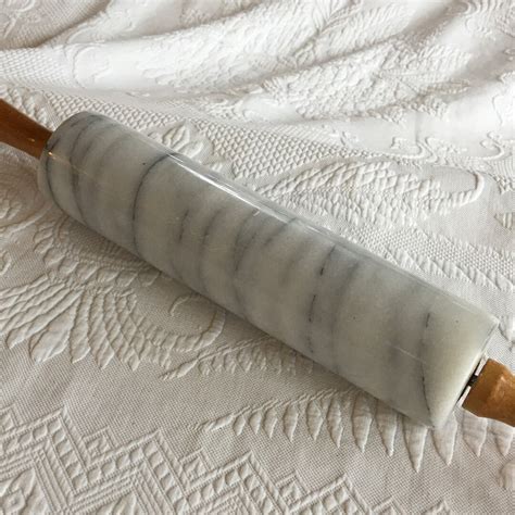 Vintage Marble Rolling Pin With Wooden Handles. Marble is Great for ...