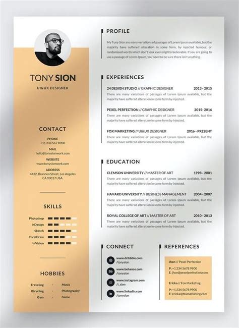 38 Popular Awesome cv designs Trend in 2022 | In Design Pictures