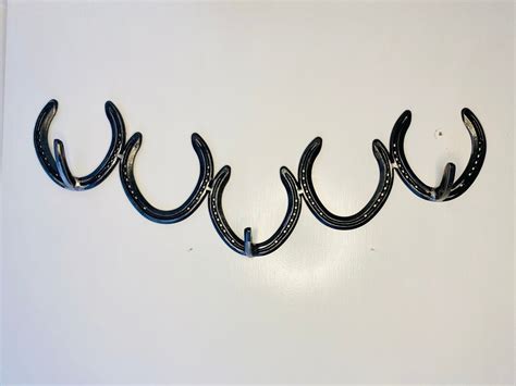 HORSESHOE COAT/HAT Rack Rustic Coat Rack, Horseshoe Rack, Door Hooks, 3 ...