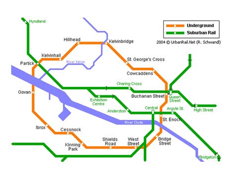 Glasgow Subway Map - Glasgow UK • mappery