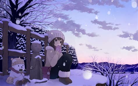 Snow Winter Anime Background The best gifs are on giphy