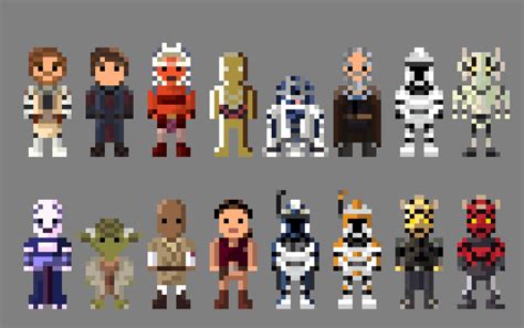 Star Wars The Clone Wars Characters 8 bit by LustriousCharming | Pixel ...