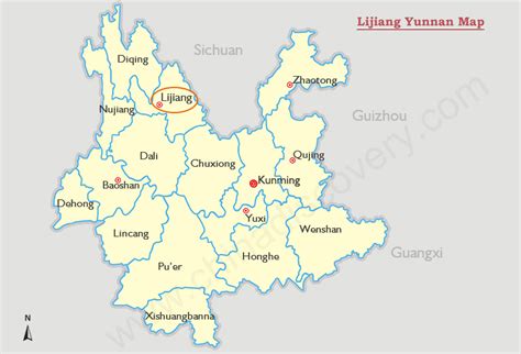 Lijiang Map, Lijiang China Map, Lijiang Yunnan Map