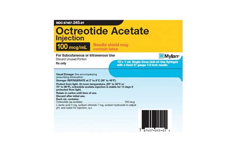 Octreotide Acetate Injection 1 mL (100 mcg/mL) 10 Single Dose Syringes ...