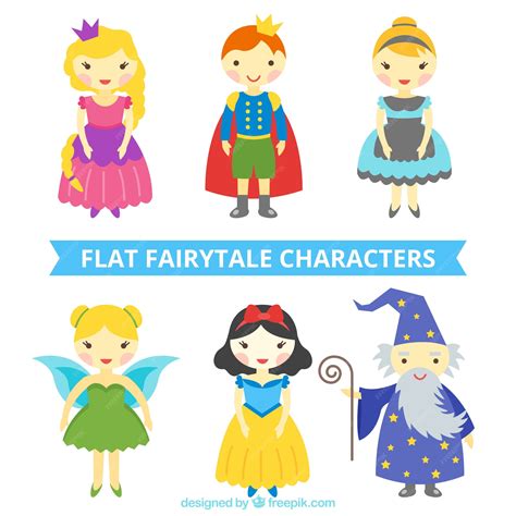 Premium Vector | Famous fairy tales characters