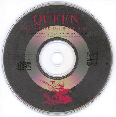 Queen "These Are The Days Of Our Lives" single gallery