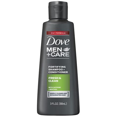 Dove Men+Care 2 in 1 Shampoo and Conditioner Fresh and Clean 3 oz ...