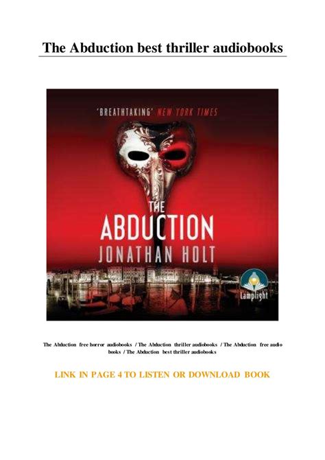 The Abduction best thriller audiobooks