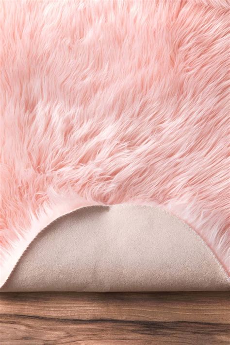 Fluffy Faux Fur Rug | Pink Rugs | Free Shipping