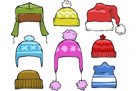 Winter hats | Winter hats, Winter clipart, Christmas icons