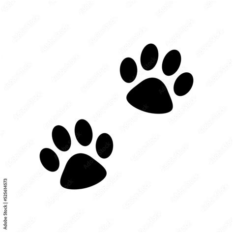 paw icon set black icon png transparent Stock Illustration | Adobe Stock