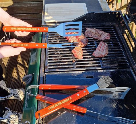 Personalised Barbecue Tools Set Dark BBQ Tools Set With Case | Etsy