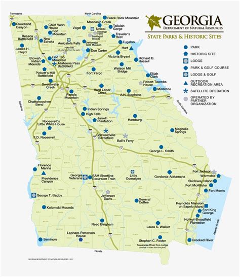 Download Map Of Georgia State Parks - Georgia State Parks Map ...