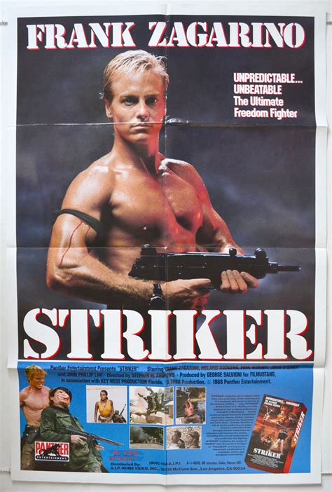 STRIKER (1988) Original One Sheet Movie Poster - Frank Zagarino ...